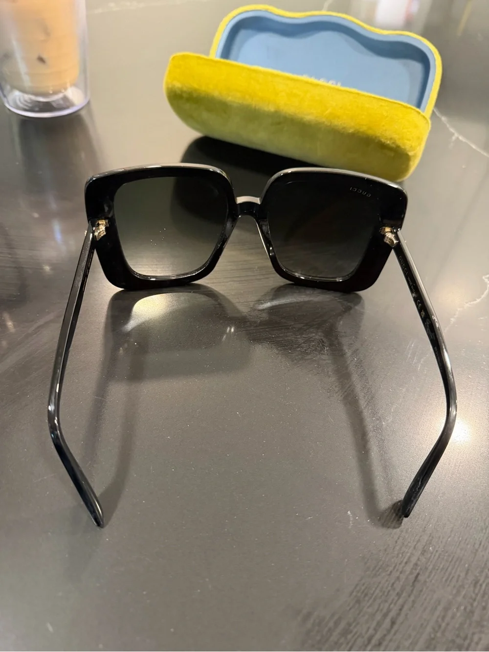 Gucci '80s Monocolor Butterfly Oversized Sunglasses, 55mm